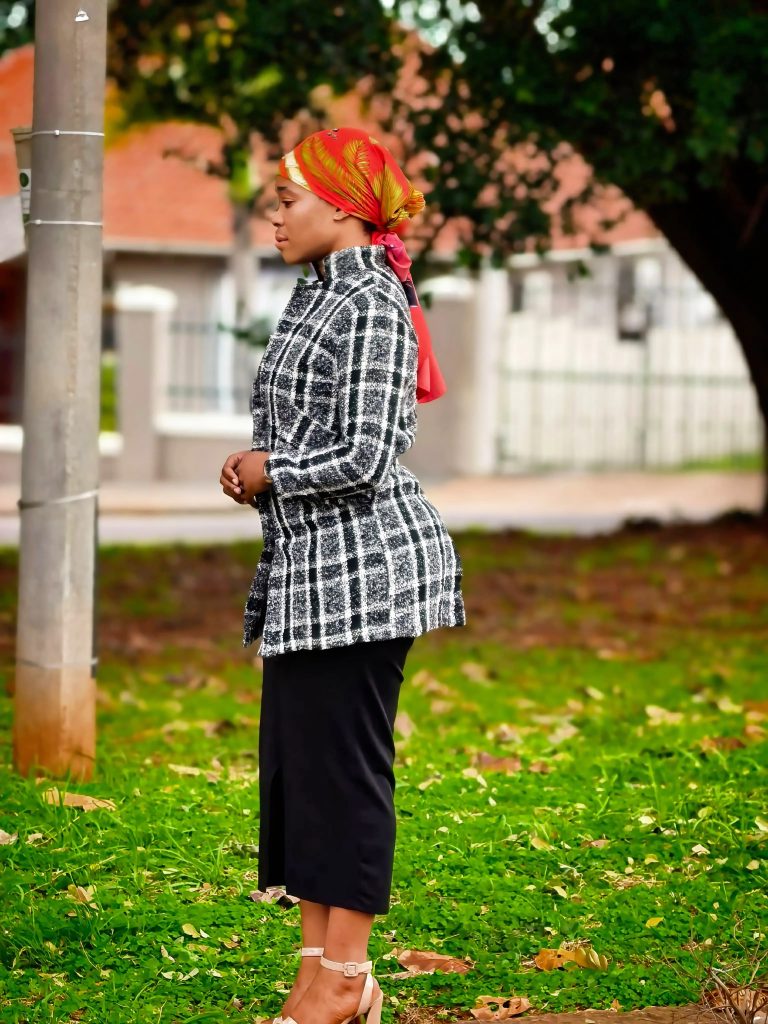 Black and White plaid longline Coat